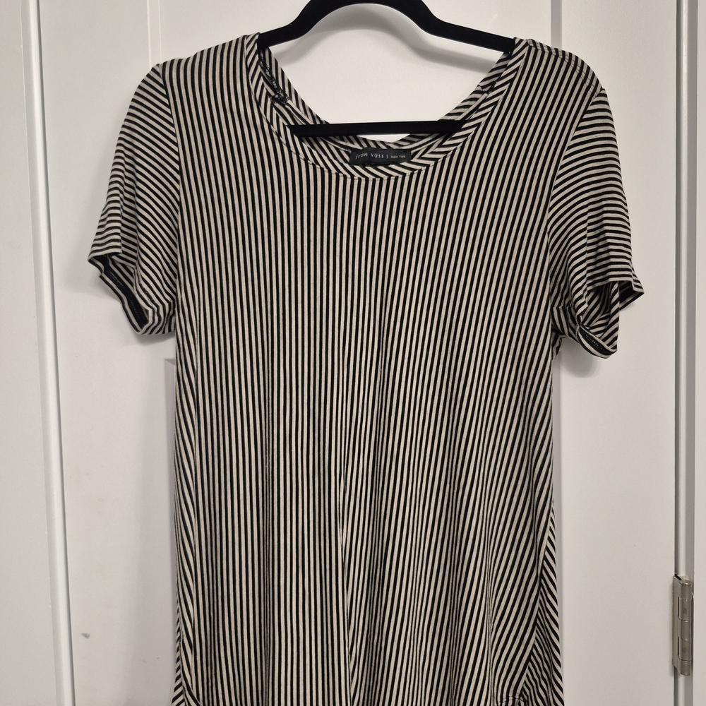 Striped Black and White Women's Top